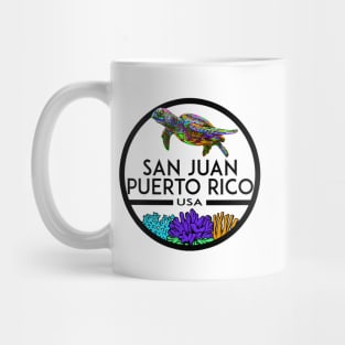 San Juan Puerto Rico Beach Sea Turtle Mug